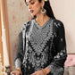 Rajwada Black Georgette Embroidered Semi-Stitched Kurta Set For Women