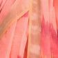 Rajwada Peach Cotton Linen Zari Work Saree For Women