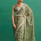 Rajwada Green Chinon Digital Print Saree For Women
