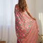 Rajwada Orange Chinon Printed Saree With Unstitched Blouse For Women