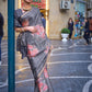 Rajwada Grey Poly Viscose Printed Saree With Unstitched Blouse For Women