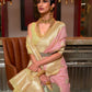 Rajwada Pink  Linen Woven Saree With Unstitched Blouse for Women