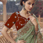 Rajwada Dusty Green Georgette Embellished Elegant Saree For Women