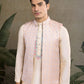 Rajwada Ivory Silk Blend Embellished Kurta For Men