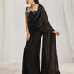 Rajwada Black Organza Solid Ready To Wear Saree With Stitched Blouse For Women