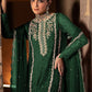 Rajwada Green Georgette Embroidered Semi-Stitched Kurta Set For Women