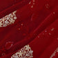 Rajwada Red Chiffon Embroidered Elegant Saree For Women