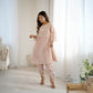 Rajwada Light Pink Organza Embroidered Stitched Kurta Set For Women