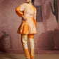 Rajwada Orange Cotton Blend Printed Co-ord Set For Women