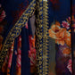 Rajwada Blue Georgette Embroidered Printed Saree For Women