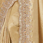 Rajwada Cream Viscose Silk Embellished Saree For Women