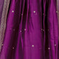Rajwada Purple Silk Blend Embroidered Semi-Stitched lehenga For Women