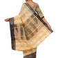 Rajwada Beige Silk Blend Checked Saree For Women