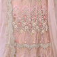Light Pink Net Embellished Lehenga