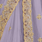 Rajwada Lavender Georgette Embellished Elegant Saree For Women