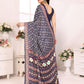 Rajwada Blue Georgette Printed Saree For Women