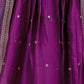 Rajwada Purple Silk Blend Embroidered Semi-Stitched lehenga For Women