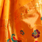 Rajwada Orange Silk Blend Woven Pithani Saree For Women