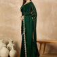 Rajwada Green Georgette Embroidered Saree For Women