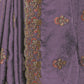 Rajwada Lavender Satin Embroidered Saree For Women