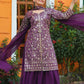 Rajwada Purple Chinon Sequence Embroidery Stitched Kurta Set Women