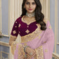Rajwada Light Pink Georgette Embellished Elegant Saree For Women