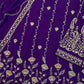Rajwada Purple Georgette Embroidered Semi-Sitched Kurta Set For Women