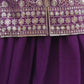 Rajwada Purple Chinon Sequence Embroidery Stitched Kurta Set Women