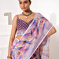Rajwada Multicolour Cotton Linen Solid Printed Saree For Women
