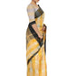Rajwada Yellow Silk Blend Checked Saree For Women