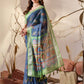 Rajwada Green Linen Cotton Printed Saree For Women