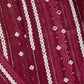 Rajwada Maroon Viscose Rayon Embroidered Stitched Kurta For Men