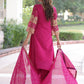 Rajwada Pink Silk Blend Embellished Kurta Set For Women