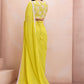 Rajwada Light Yellow Georgette Embroidered Saree For Women