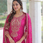 Rajwada Pink Silk Blend Embellished Kurta Set For Women