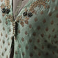 Rajwada Grey And green Art Silk Printed And Embroidered Semi-Stitched Kurta Set For Women
