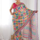 Rajwada Multicolor Silk Blend Bandhini Print & Cutwork Saree For Women