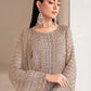 Rajwada Beige Georgette Embellished Semi Stitched Kurta Set For Women