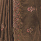 Rajwada Peach Satin Embroidered Saree For Women