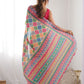 Rajwada Multicolor Silk Blend Bandhini Print & Cutwork Saree For Women