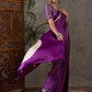 Rajwada Purple Silk Blend Printed Elegant Saree For Women