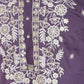 Rajwada Purple Viscose Silk Embroidered Stitched Kurta For Men