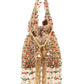 Rajwada Golden Embroidered Potli Bag For Women