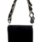 Rajwada Black Embellished Clutch With Tassels For Women