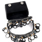 Rajwada Black Embellished Clutch With Tassels For Women