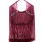 Rajwada Violet Tassels Embellished Clutch For Women
