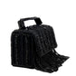 Rajwada Black Embellished Clutch With Tassels For Women