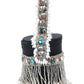 Rajwada Black Embellished Cylindrical Clutch With Tassels For Women