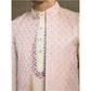 Rajwada Ivory Silk Blend Embellished Kurta For Men