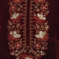 Rajwada Maroon Velvet Embroidery Semi-Stitched Kurta Set For Women